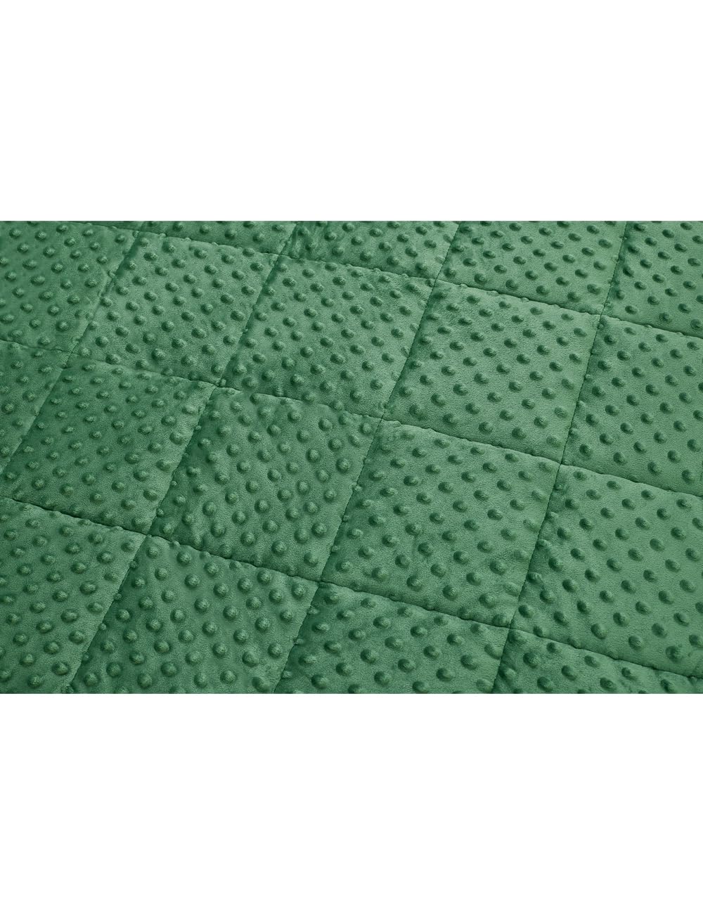 TONGDADA Minky Weighted Blanket | 40''x60'',10lbs | Cozy and Soft Minky Weighted Throw Blanket | Luxury Velvet with Premium Glass Beads | Dark Green Minky