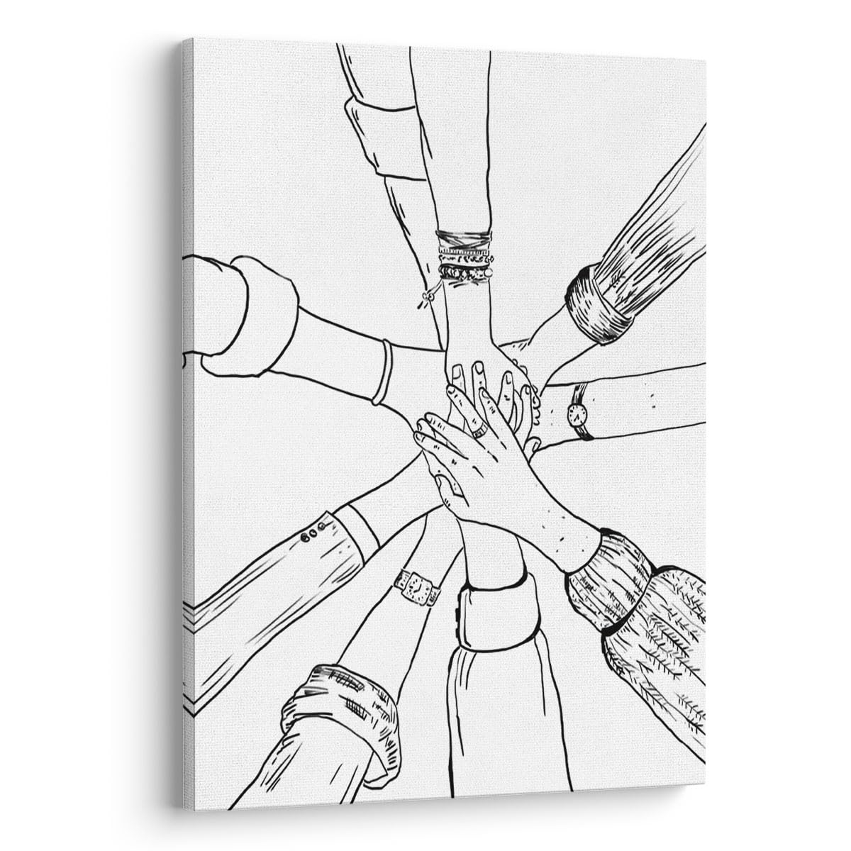 XWELLDAN Team Teamwork Wall Art for Office Decor, Artwork, 11x14, Framed