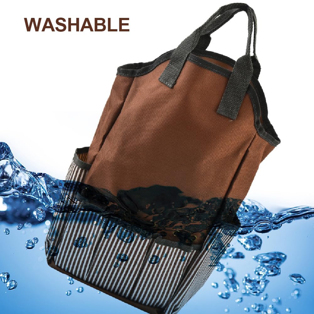 Elfzone Gardening Apron - Gardening Tool Bag With Apron,Tool Bags & Aprons Tote Storage Bag with Pockets Tool Apron Practical Gardening Gifts for Men