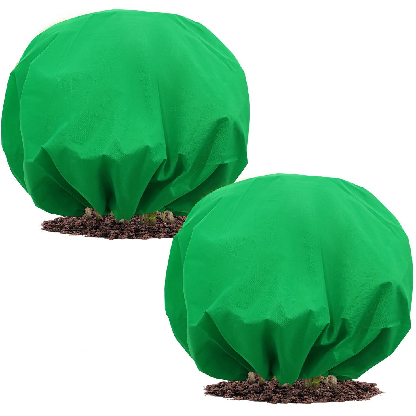 NNG 2PCS 8.1ft Dia. Round Winter Plant Covers Reusable Tree Freeze Protection with Drawstring Potted Plant Frost Blanket Outdoor Shrub Plant Cover for Winter Garden Potted Vegetable