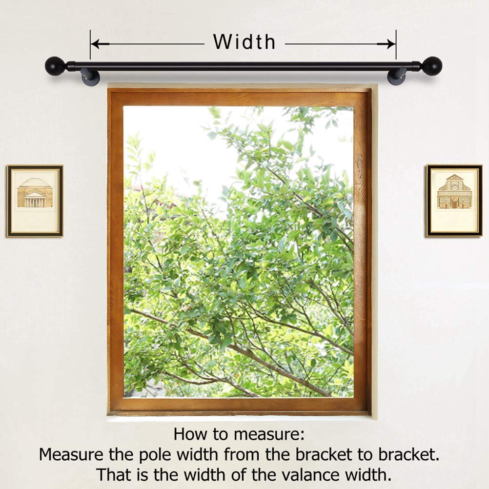 ELKCA Beige Chenille Window Curtains Valance for Living Room Waterfall Valance for Bedroom,Rod Pocket (W39 Inch, 1 Panel)