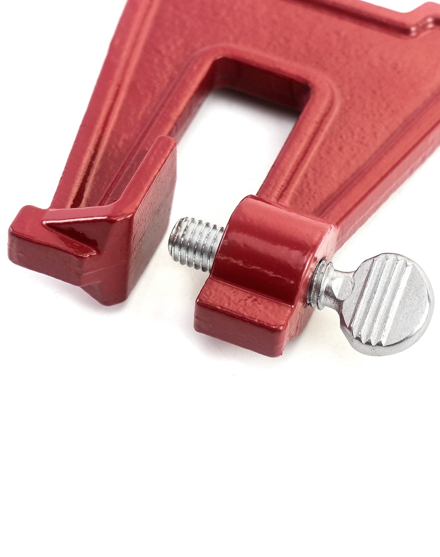 QWORK Chainsaw Stump Vise, Portable Chainsaw Sharpening Accessory, Chainsaw Filing Vise, for Sharpening Saw Chain, Red