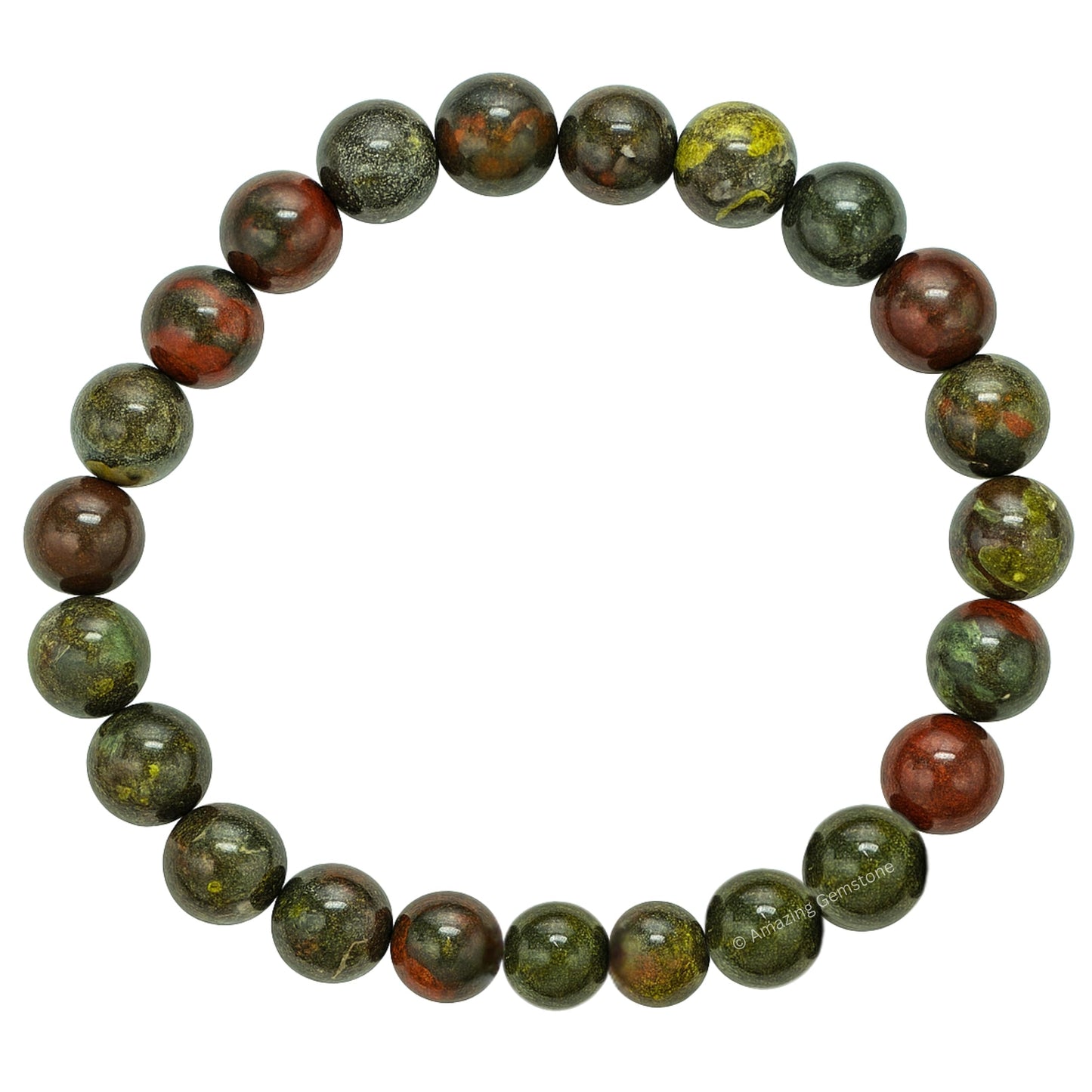 Amazing Gemstone Crystal Bracelet for Women Men's Gifts - Protection Healing Crystal Bracelet - 8mm Gemstone Beaded Stretchable Bracelet Pulseras Para Hombres Mujer Stocking Stuffers Mothers Day Gift (Dragon Bloodstone)