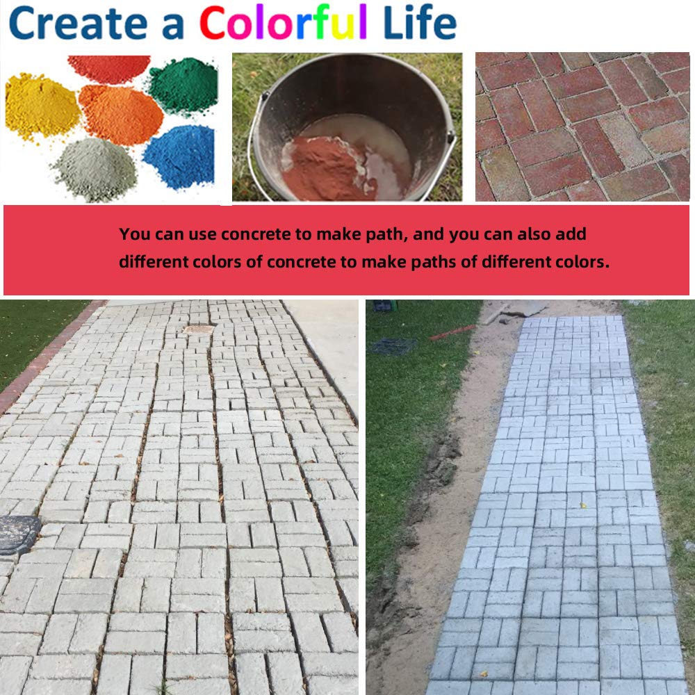 Anothera 2Pack 15.7"x15.7"x1.57" Walk Path Maker Reused Concrete Molds Pathmate Stone Molding Stepping Stone Paver Walk Way DIY Path Paving Garden Yard Patio Mold (8-Grid)