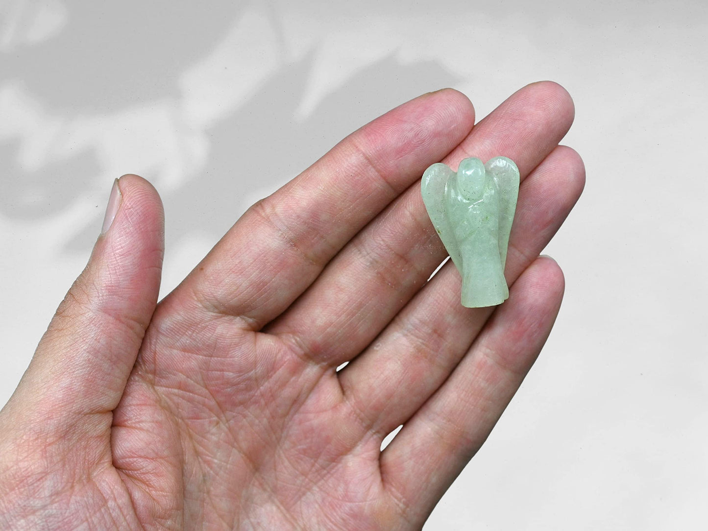 Amazing Gemstone Green Aventurine Angel - Green Aventurine Crystal Angel and Pocket Guardian Angel Crystal Figurines (1.5 inches)
