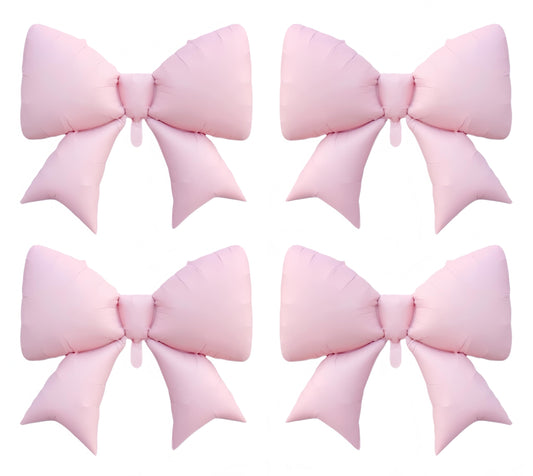 4Pcs Giant Pink Bow Balloons 38Inch/coquette Birthday Party Supplies/Pink Bachelorette Bridal Engagement Wedding Anniversary Supplies for Women/Valentine's Day Decor