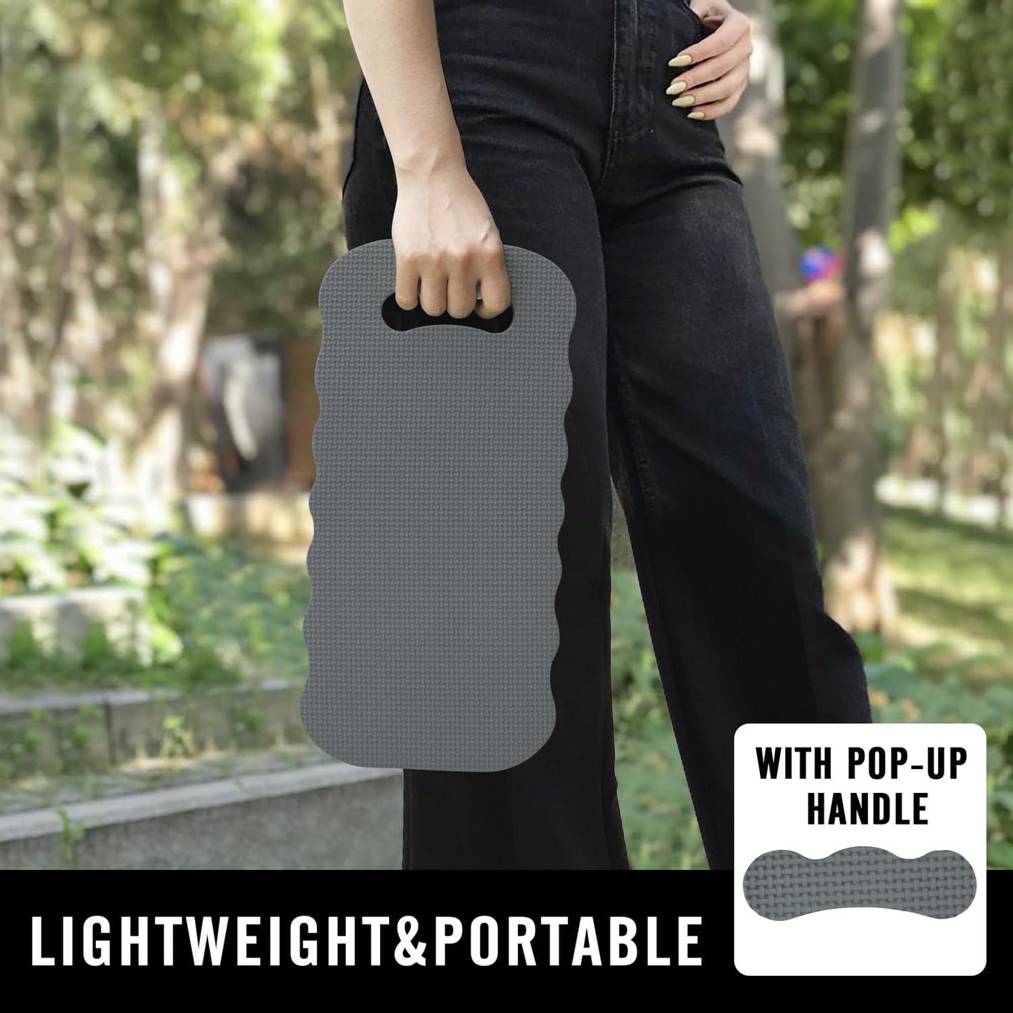 Altdorff Thick Kneeling Pad 2 Pack, Waterproof,Comfortable Garden Kneeling Pads Stain Resistant, Multi-Functional Kneeler Pad for Gardening, Baby Bath, Yoga, Praying and Exercise (Deep Grey)