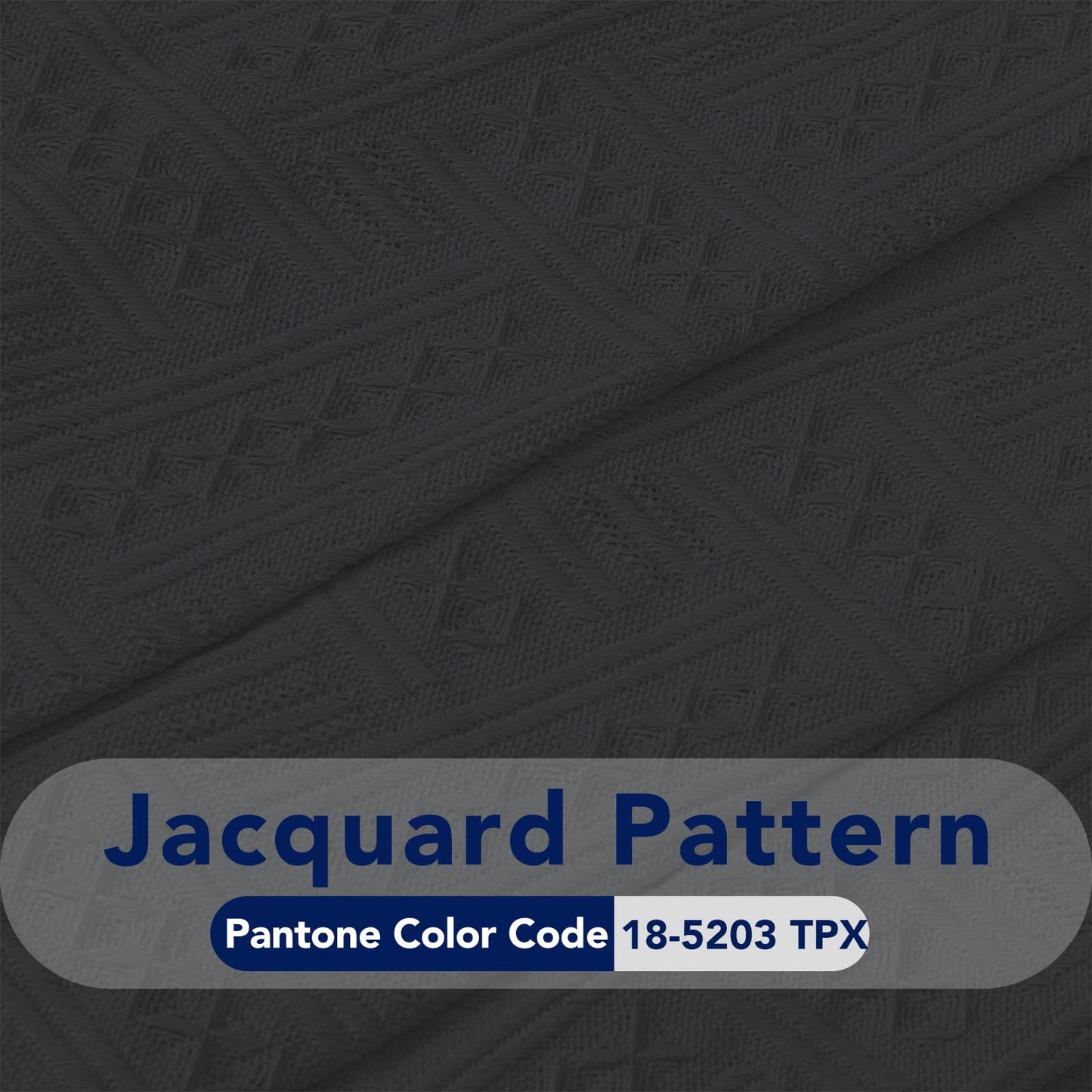 PureFit Geometric Jacquard Throw Sofa Cover - Textured Soft Washable Decorative Couch Covers for 3 Cushion Couch, Throw Cover with Tassels Furniture Protector for Pets, Kids (Medium, Dark Gray)