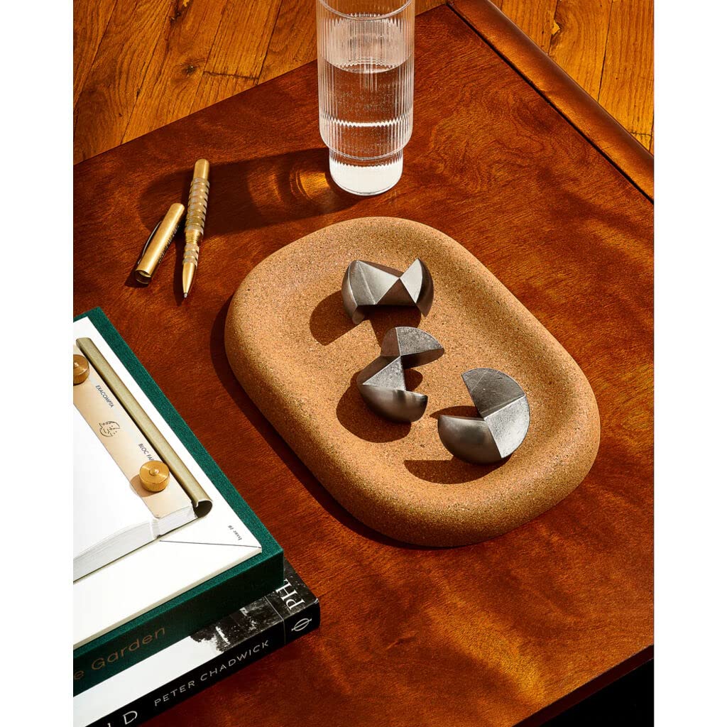 Craighill Little Cloud Tray - Decorative Catch-All Tray for Dresser, Nightstand & Entryway Table, Vanity Tray for Jewelry & Keys, Solid Cork Table Decor