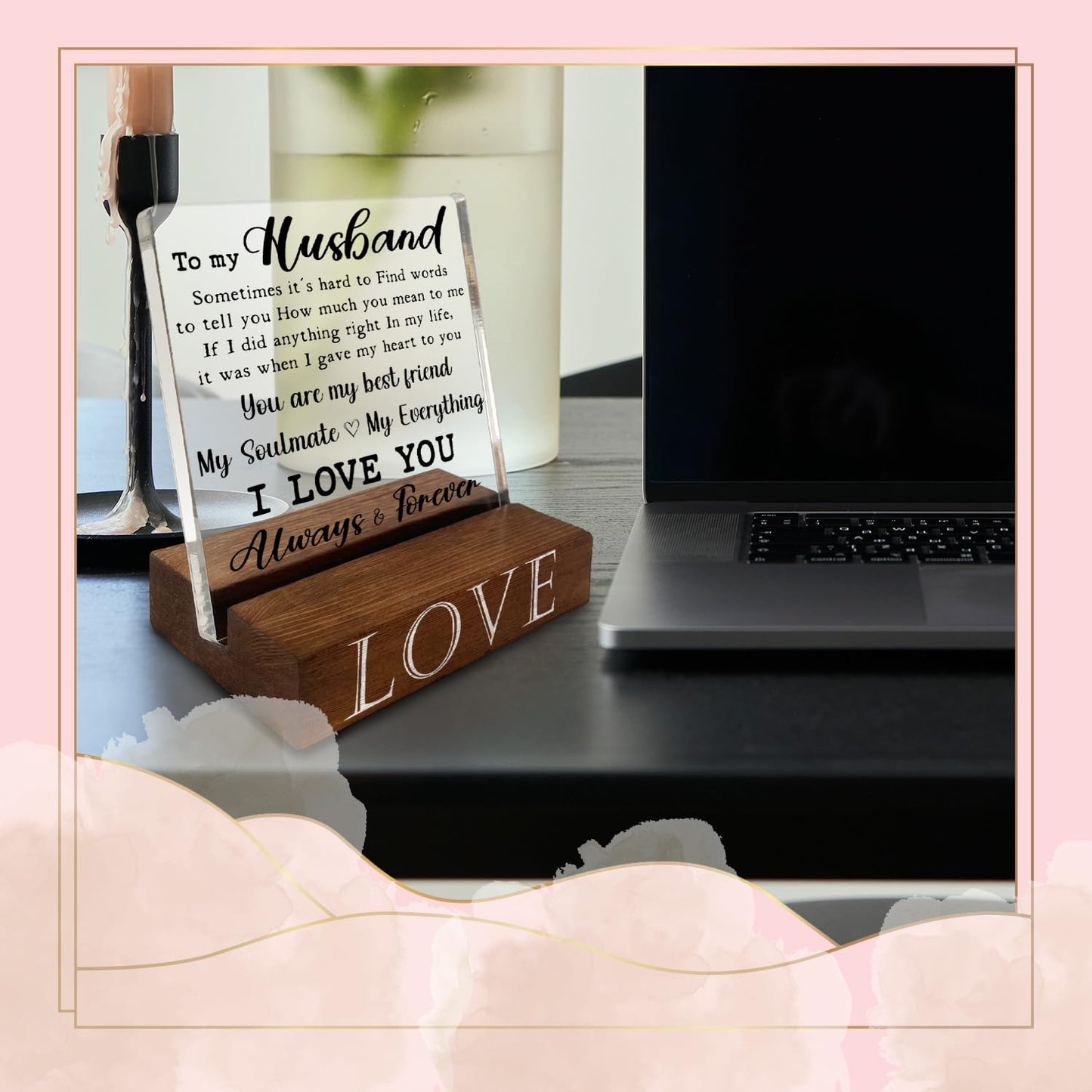 Gifts for Husband from Wife, To My Husband Plaque, Husband Appreciation Gifts from Wife, Husband Christmas Wedding Anniversary Valentines Day Birthday Gifts From Wife Decorative Sign VZH1