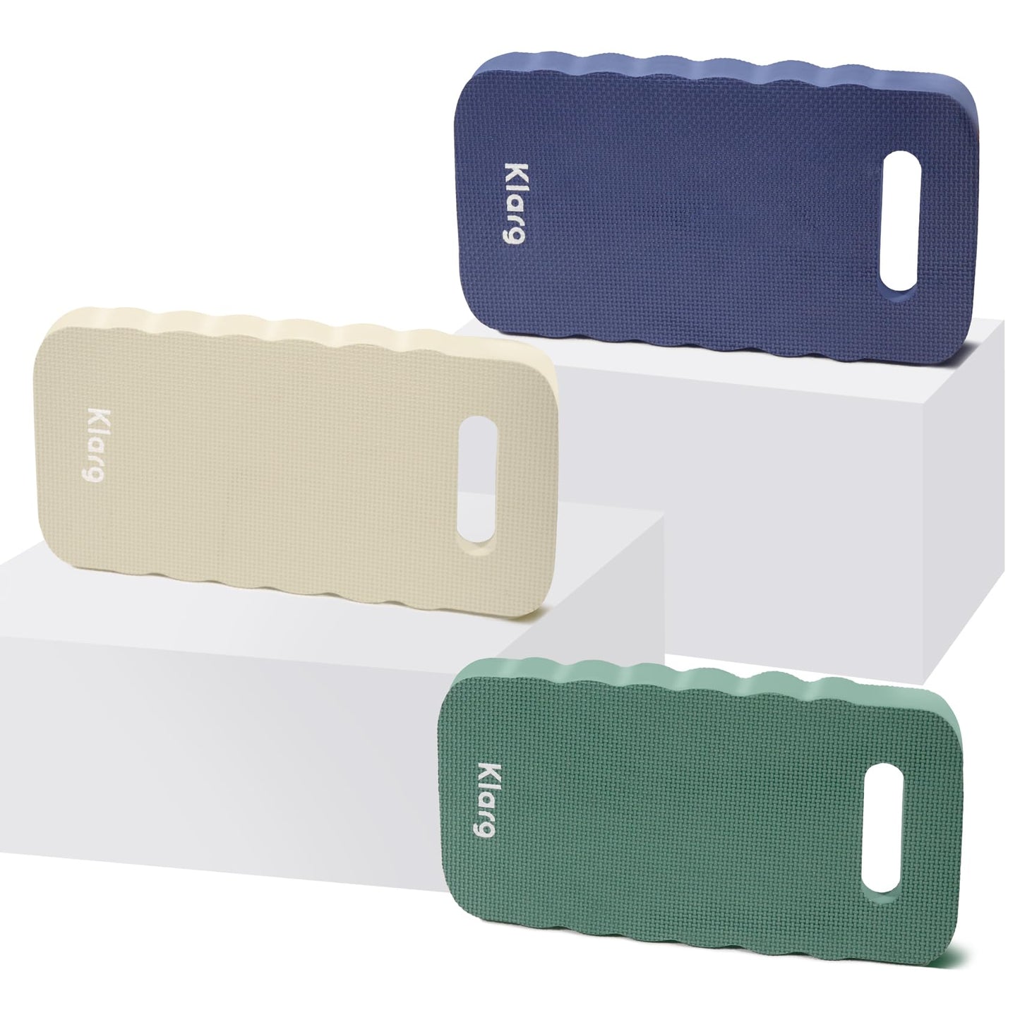 Klarg New Upgrade Garden Kneeling Pad 3 PCS, Extra Wider to 9 Inches, Thick Foam Kneeling Pad, Waterproof Knee Mat for Gardening, Cleaning, Yoga, and Auto Repair.16.5" x 9" x 0.8"