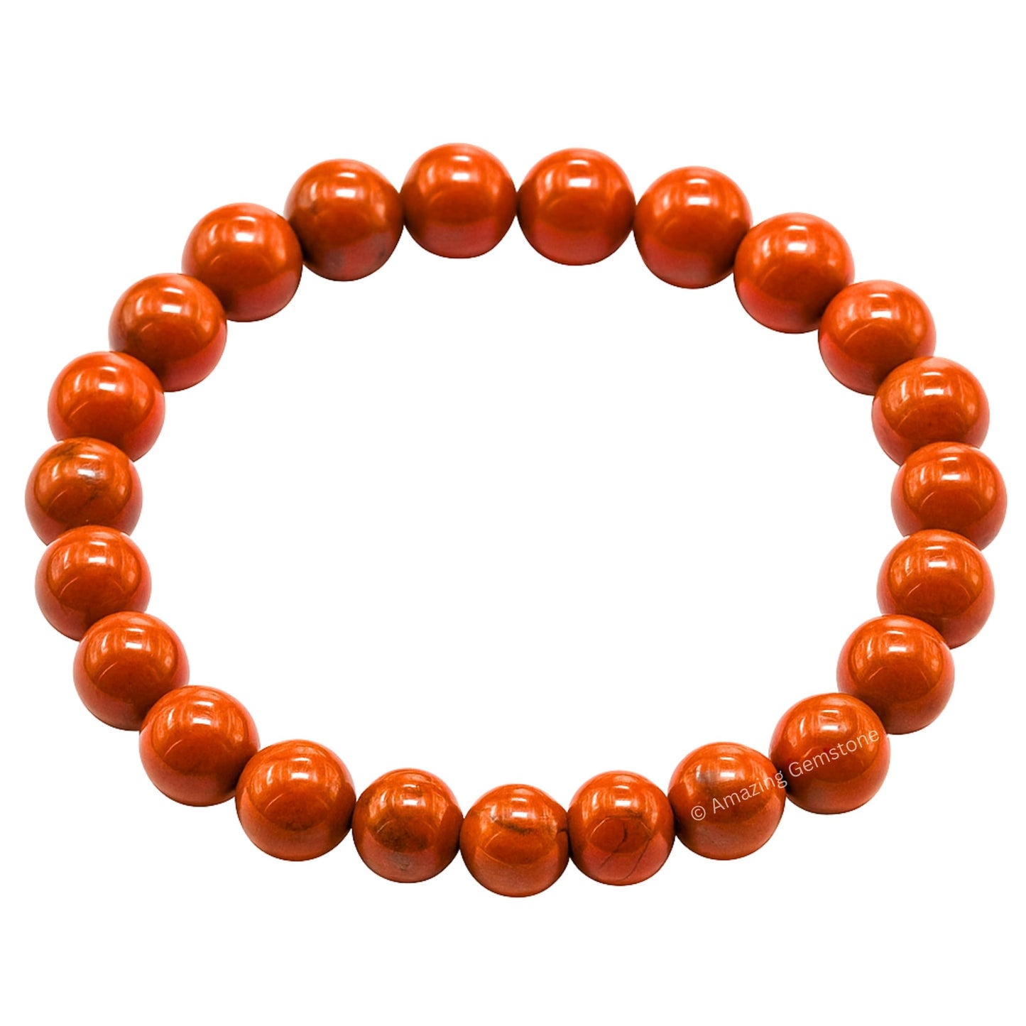 Amazing Gemstone Crystal Bracelet for Women Men's Gifts - Protection Healing Crystal Bracelet - 8mm Gemstone Beaded Stretchable Bracelet Pulseras Para Hombres Mujer Stocking Stuffers Mothers Day Gift (Red Jasper)