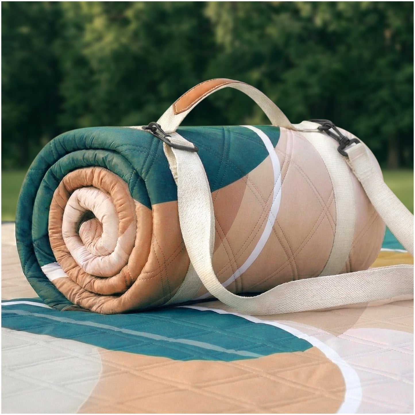 RYCHIC Waterproof Picnic Blanket Outdoor Camping Beach Mat Extra Large Foldable Car Essential Roadtrip Gadget Rv Accessories Glamping Tent Gear Must Haves Hiking Stuff Backpacking Necessities Gift