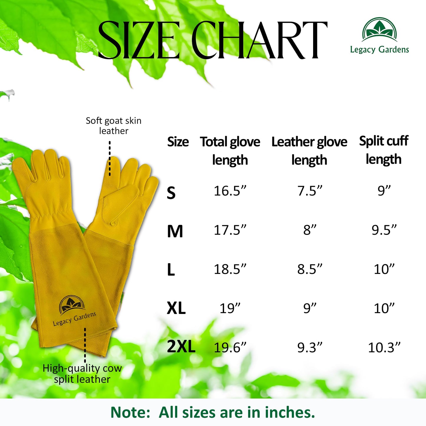 Leather Gardening Gloves for Women & Men, Long Garden Gloves, Cowhide Gauntlet Rose Pruning Thorn Resistant, Forearm Protection, Medium, Yellow