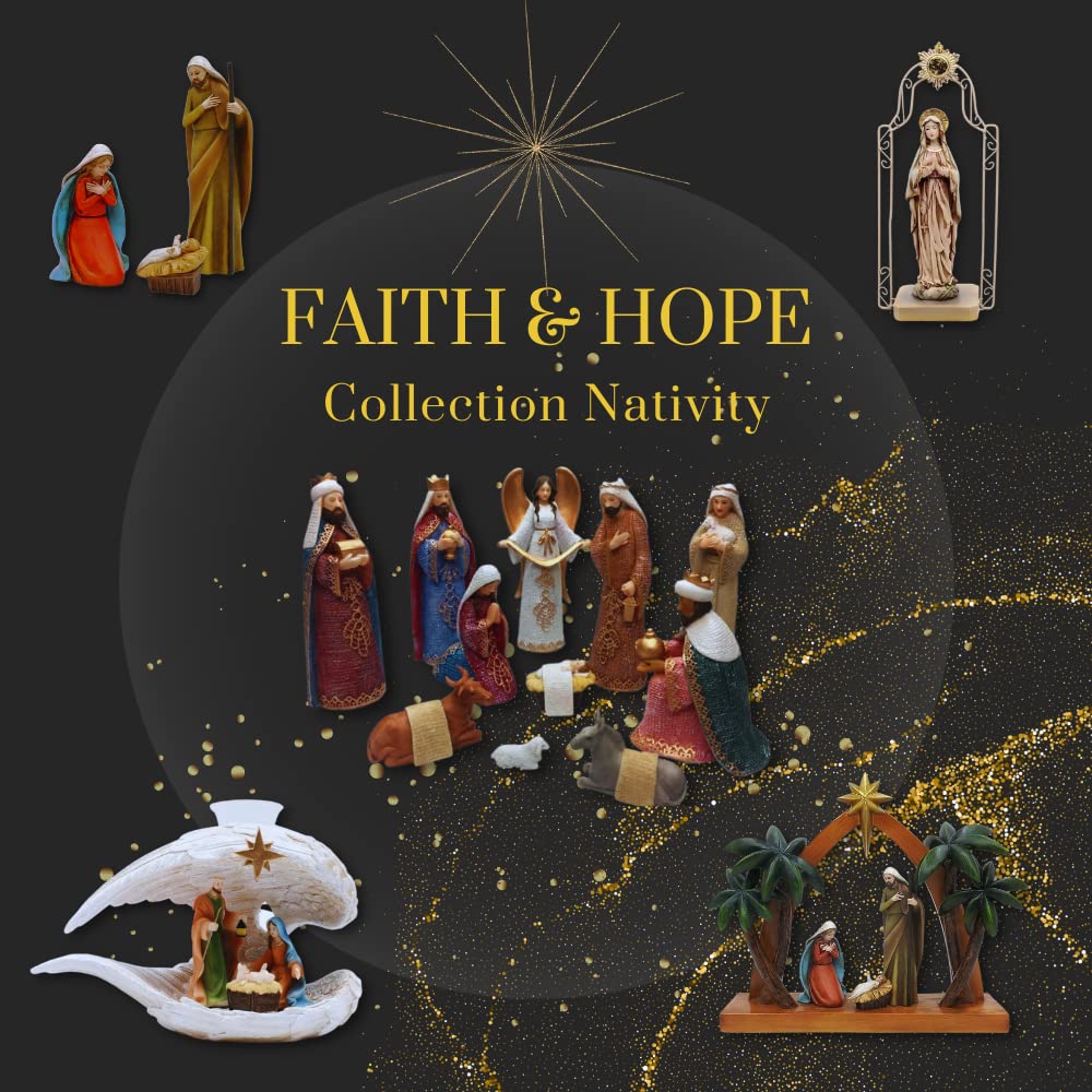Comfy Hour 6" Nativity Scene Figurine, Mary Joseph and Christ Child Religious Statue, Traditional Christmas Indoor Decor Accent, Polyresin Artisan Crafted Sculpture, 1 Piece