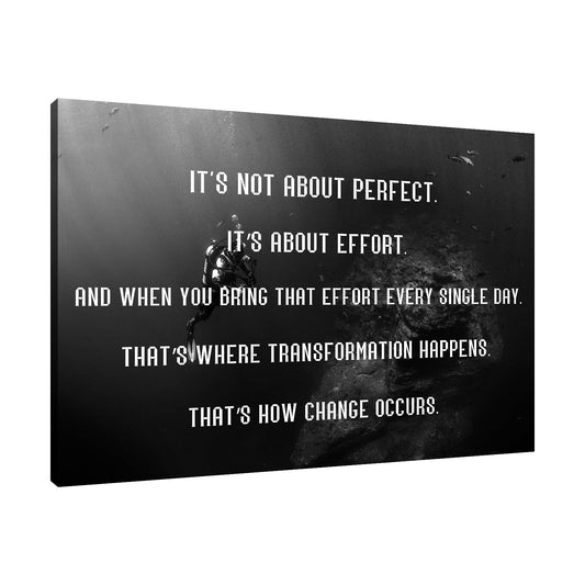 Inspirational Canvas Wall Art Ocean Poster Print Motivational Quotes Wall Decor for Living Room Bedroom Office Bathroom Canvas Print Sign Framed Art Decoration Ready to Hang [18''Wx12''H]