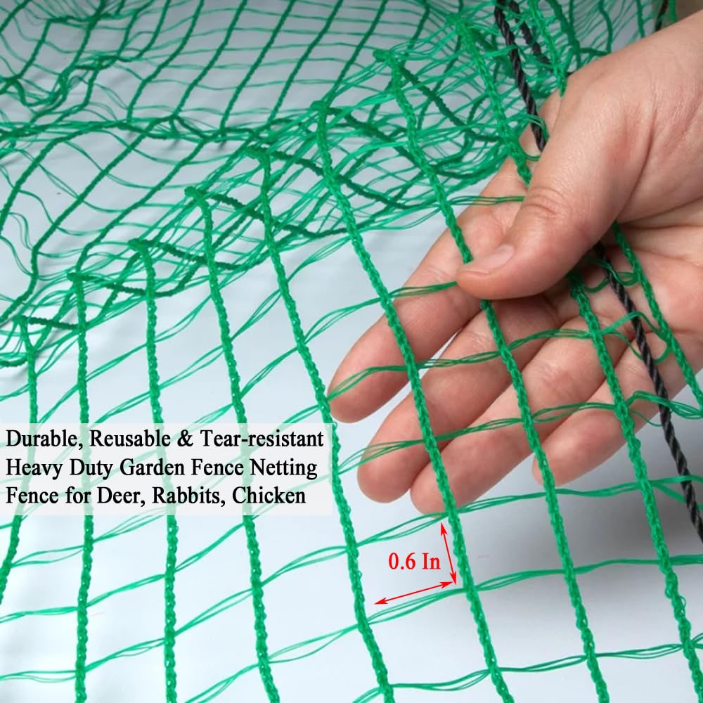Vocray Plastic Garden Fence 4x100 FT Deer Fence Netting, Temporary Mesh Fencing Animal Barrier for Deer, Chicken, Poultry, Pet, Wildlife, Garden Bird Netting for Plant Fruit Tree Vegetable Protection
