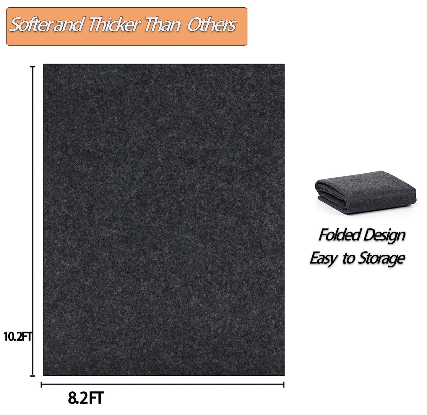 Ahpuhtan 10.2 * 8.2 FT Outdoor Storage Shed Mat, Waterproof Storage Shed Flooring Mat, Anti-Slip Patio Furniture Floor Scratch Prevention Mat, Dustproof Outdoor Carport Mat