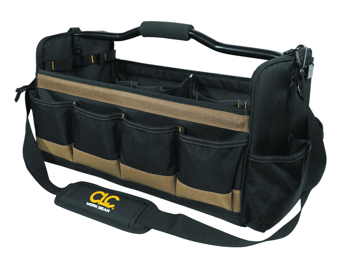 Custom Leathercraft WORK GEAR 1579 20 Inch, Open Top, Soft Sided Tool Box, 27 Pockets