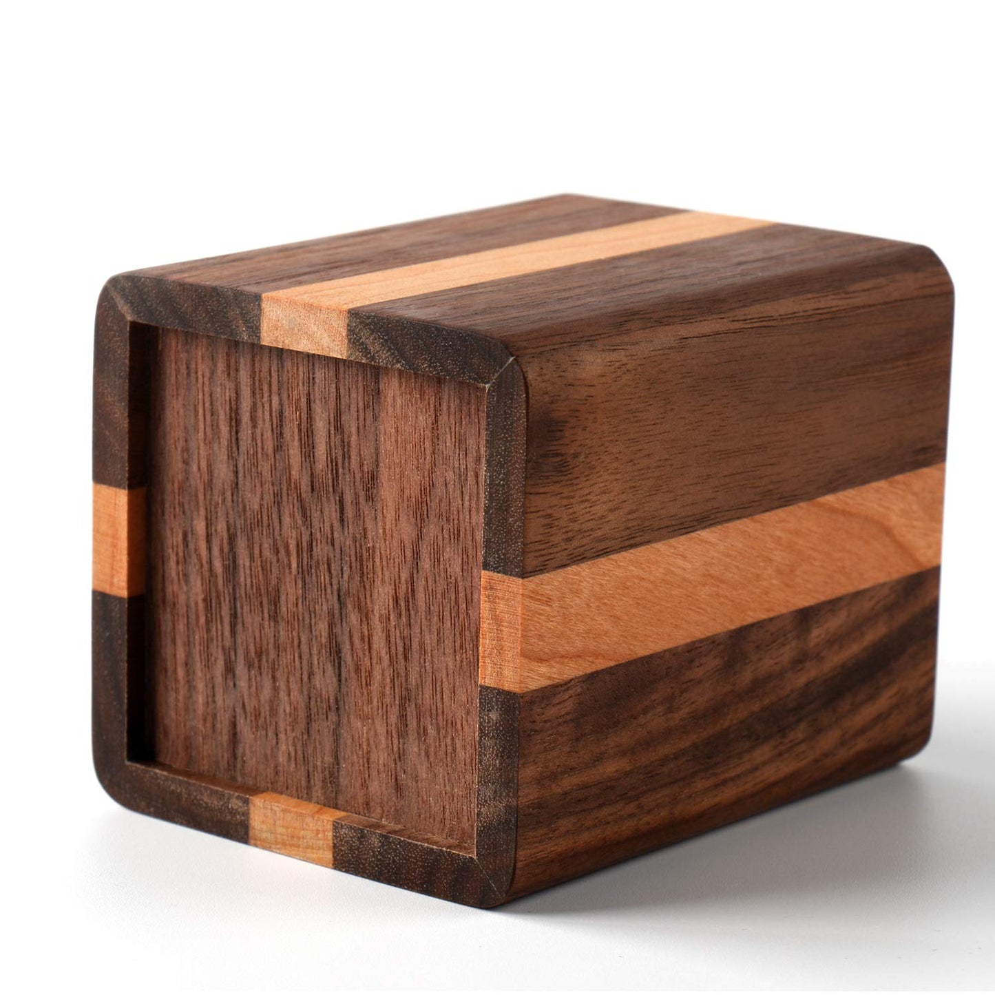 YOYAI Walnut Pencil Holder Wood Pen Holder For Desk Pen Cup Organizer Ofiice Pencil Stand Simple(Cherry center walnut side)