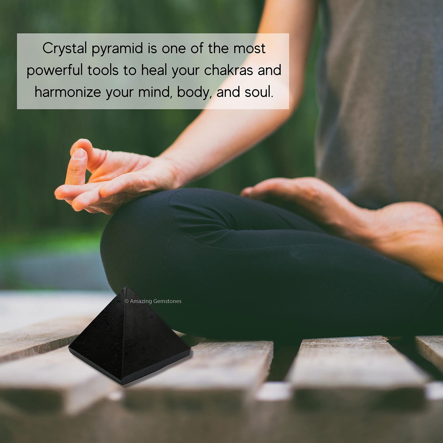 Amazing Gemstone Black Tourmaline Pyramid Crystal Healing Stones - 2" Great Pyramid Figurine of Natural Stone Pyramid for Meditation, Reiki, Chakra Balancing and Crystal Pyramids Grid