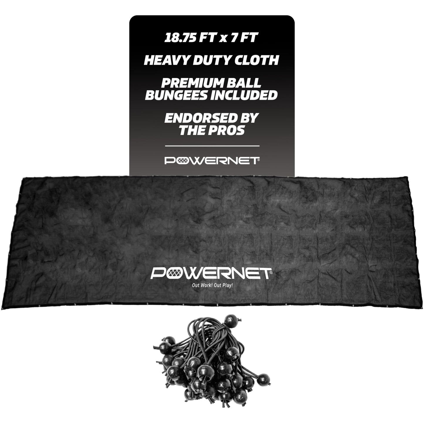 PowerNet Dugout Shade Cover, Baseball & Softball Portable Sun Shade, Outdoor Sports Sun Cover for Chain Link Fence, 18.75 FT x 7 FT