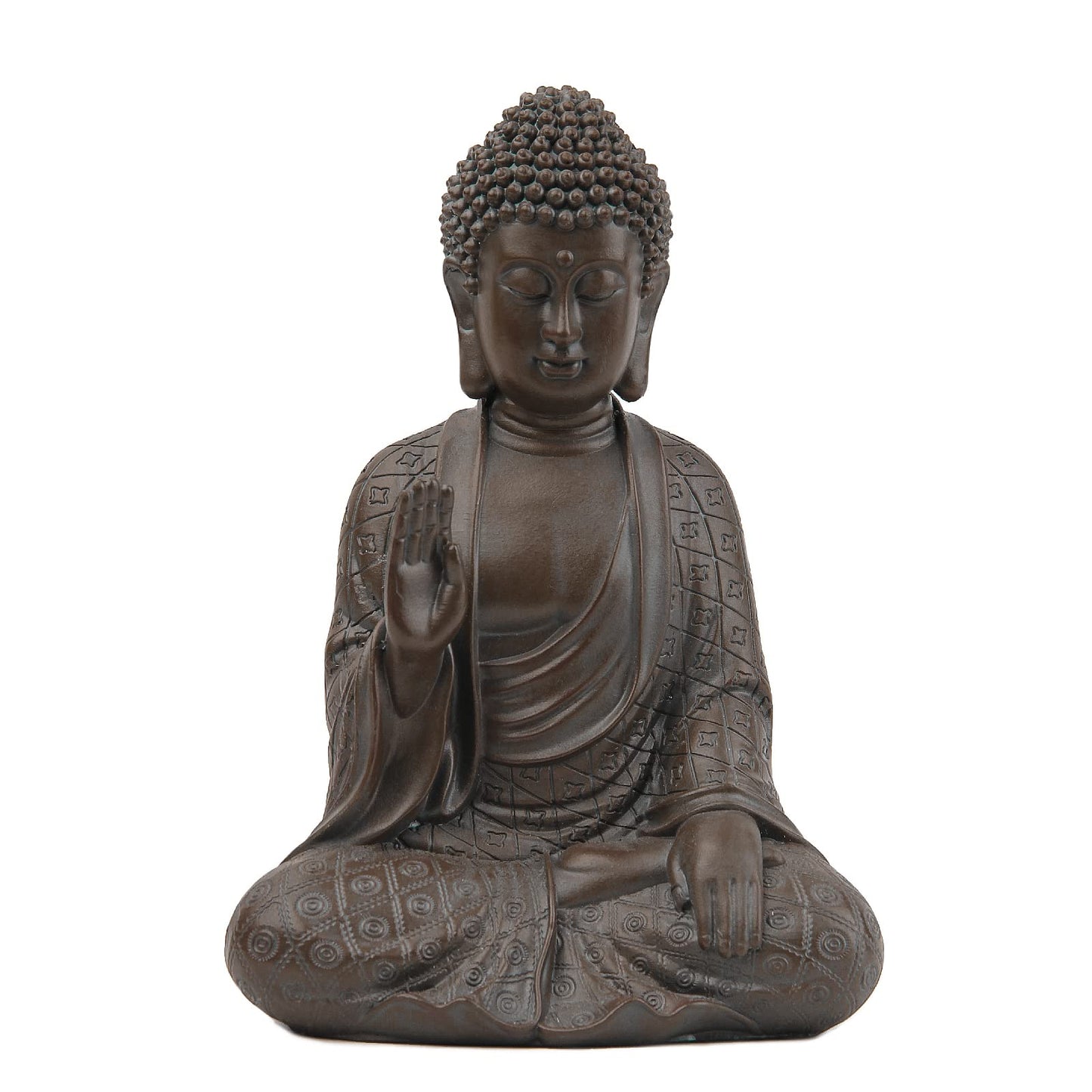 Leekung Buddha Statue for Home Decor,Buddah Statute Zen Decoration,Meditation Buddha Decor Brown 7 inch
