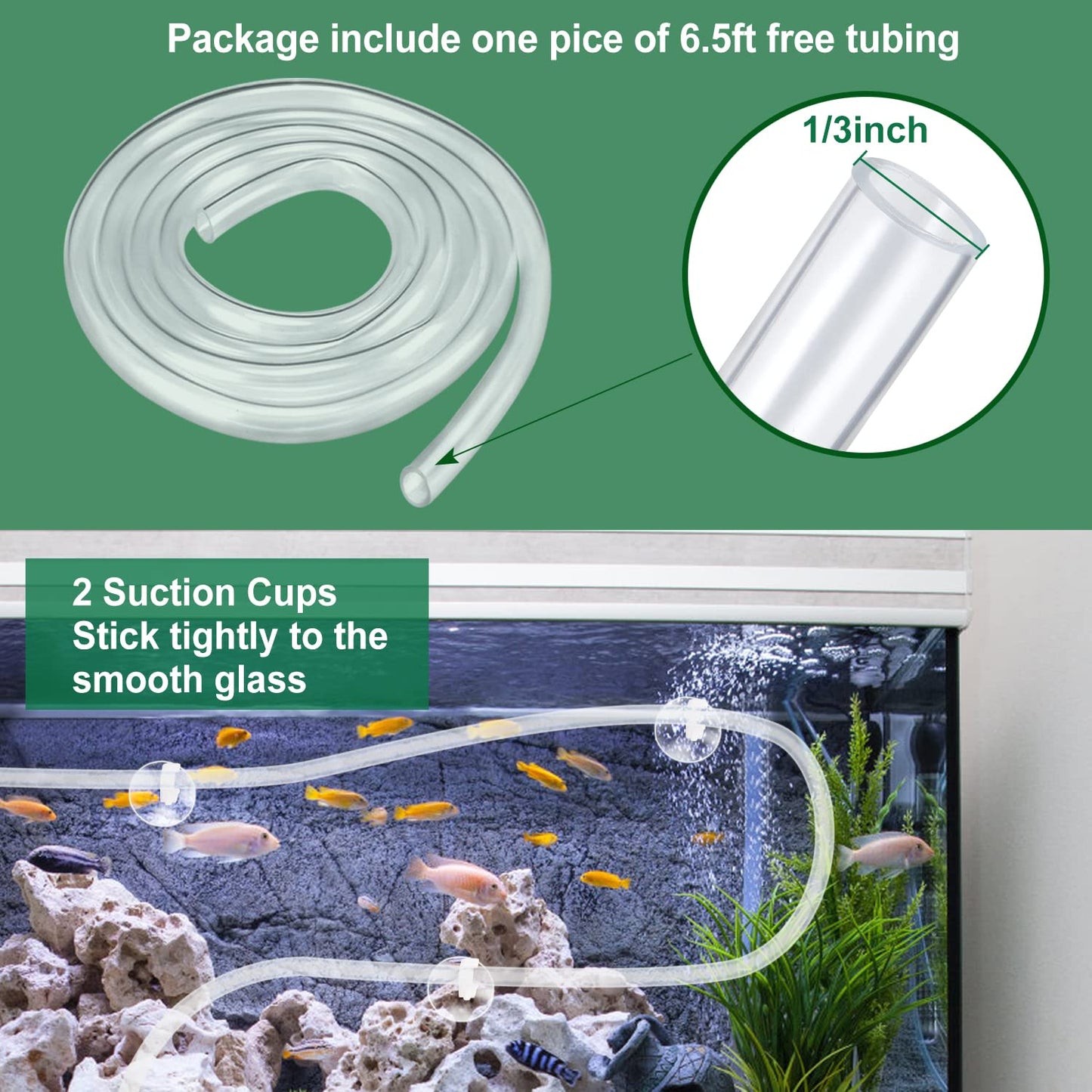 CWKJ Fountain Pump, 220GPH (15W 900L/H) Water Fountain Pump, Outdoor Submersible Fountain Pump with 6.5ft Tubing (ID x 1/3-Inch), 3 Nozzles for Aquarium, Pond, Fish Tank, Water Pump Hydroponics