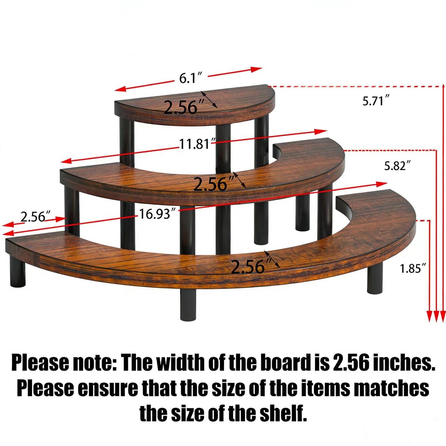Yelinkws 3 Tier Risers Display Stand,Wooden Cupcake Holder Stand,Rustic Cologne and Perfume Organizer for Women,Dessert Table Display Set for Party (Brown)
