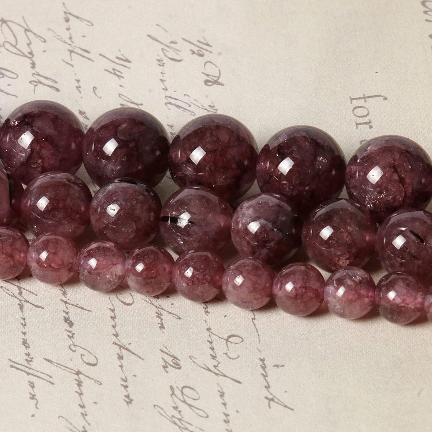 About 60pcs 6mm Natural Stone Beads Lepidolite Beads Energy Crystal Power Gemstone for Jewelry Making, DIY Bracelet Necklace