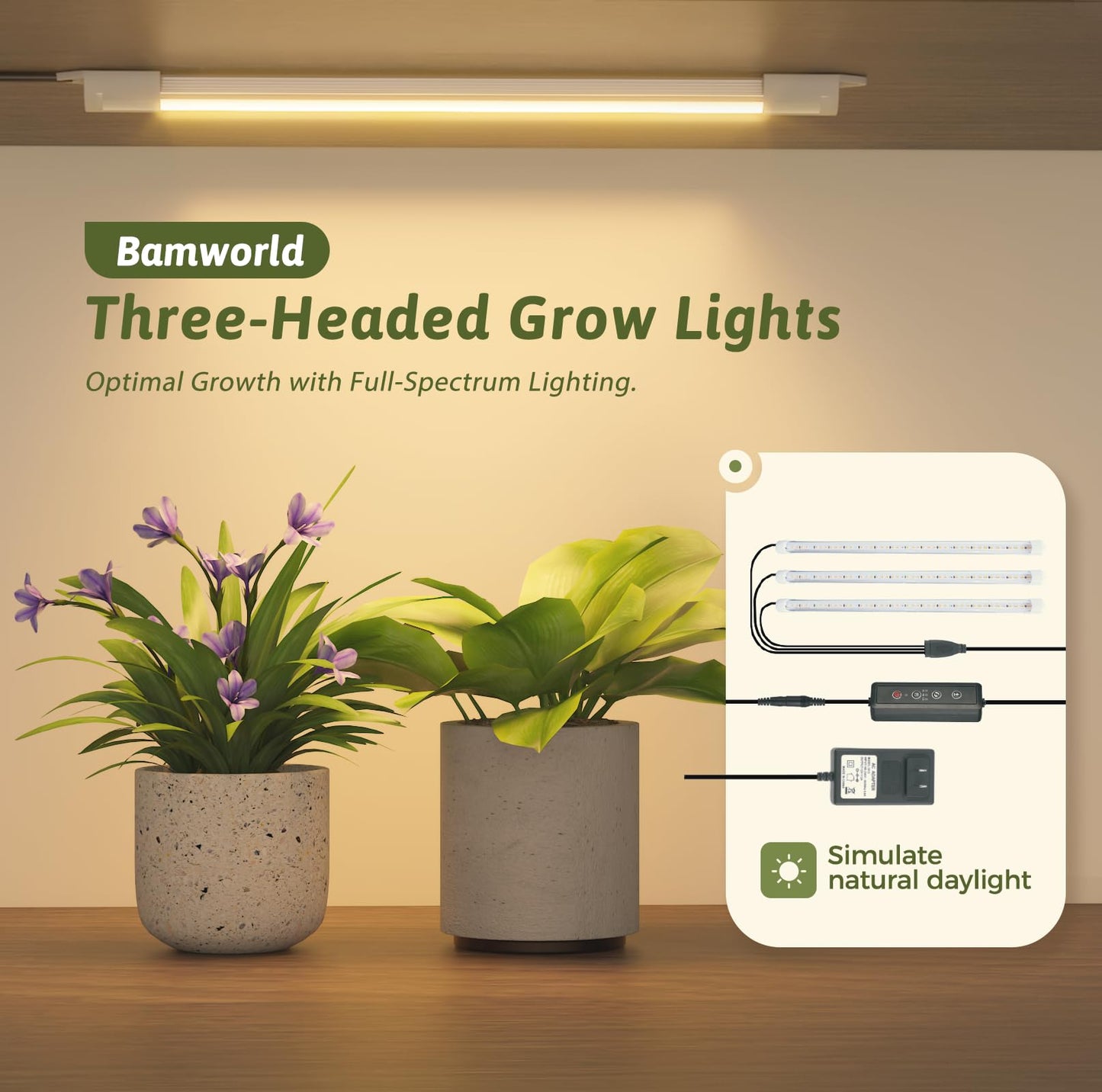 Bamworld Plant Stand with Grow Lights Large Plant Shelf Indoor Hanging Plants 17 tiers Large Plant Shelf for Indoor Plants Display Heavy Duty Plant Rack for Living Room Patio Decor
