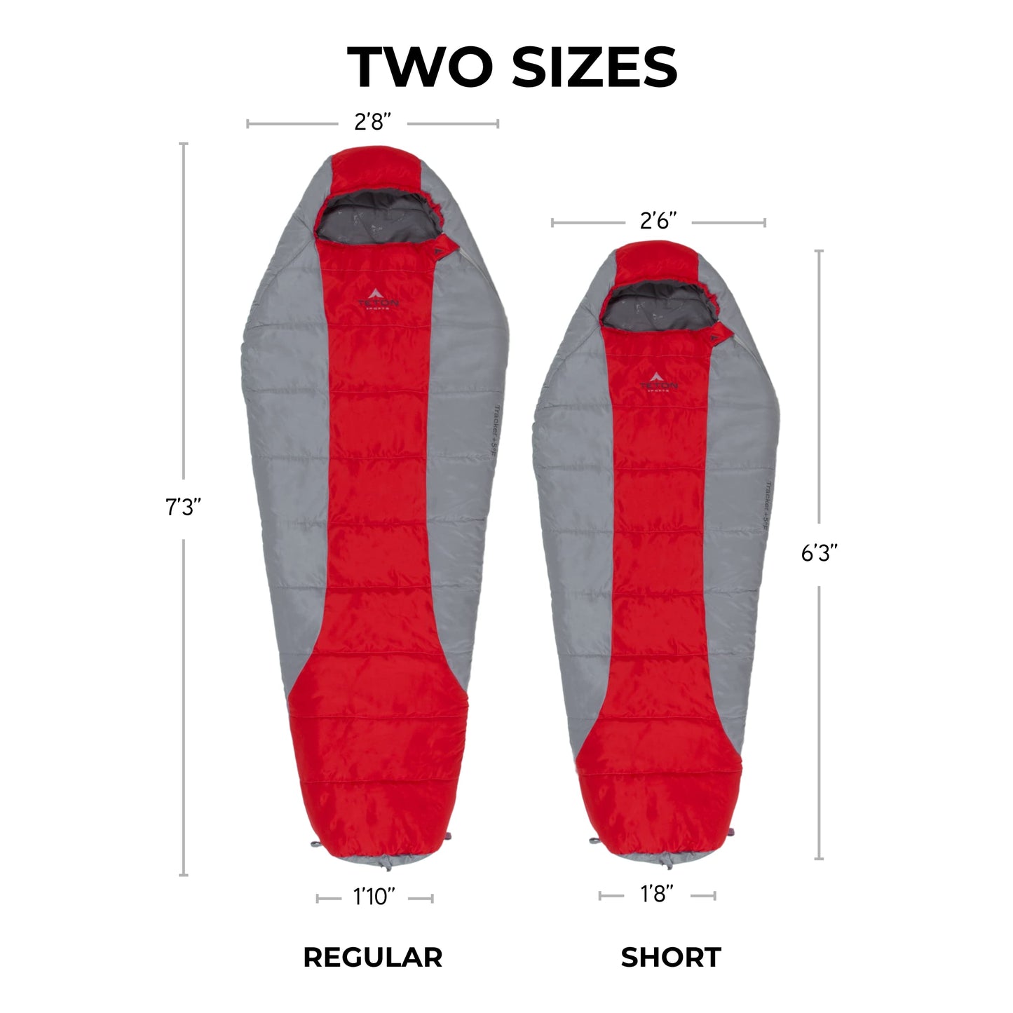 Teton Tracker, 5 Degree Sleeping Bag; Lightweight, Warm Mummy Sleeping Bag, Camping, Backpacking, Hiking