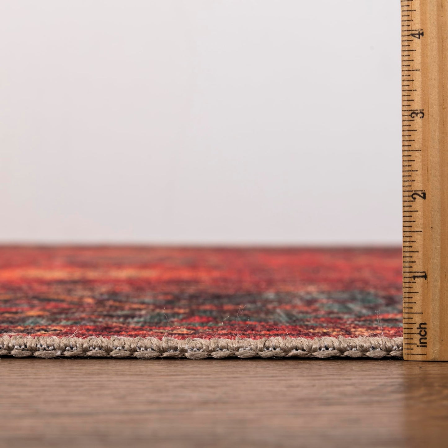 Keen Home Design 48"x72" Rug - Machine Washable Area Rug with Non-Slip Backing, Ideal for Living Room, Dining Room, Bedroom - Vintage, Easy Clean, Durable, Low Pile Rug - (4' x 6')