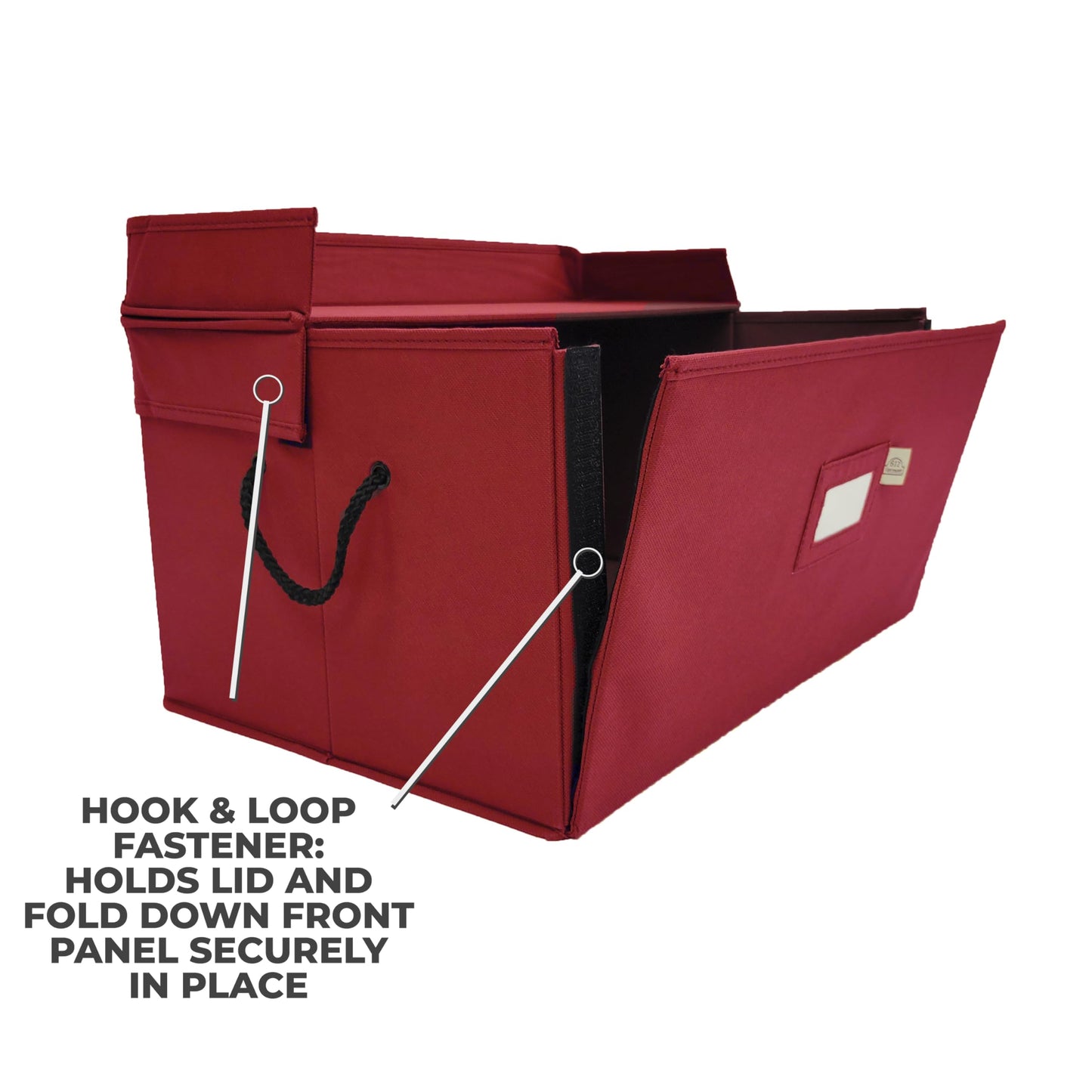 612 Vermont Christmas Ornament Storage Box with 3 Trays, Adjustable Acid-Free Dividers, Holds 60-4 Inch Ornaments