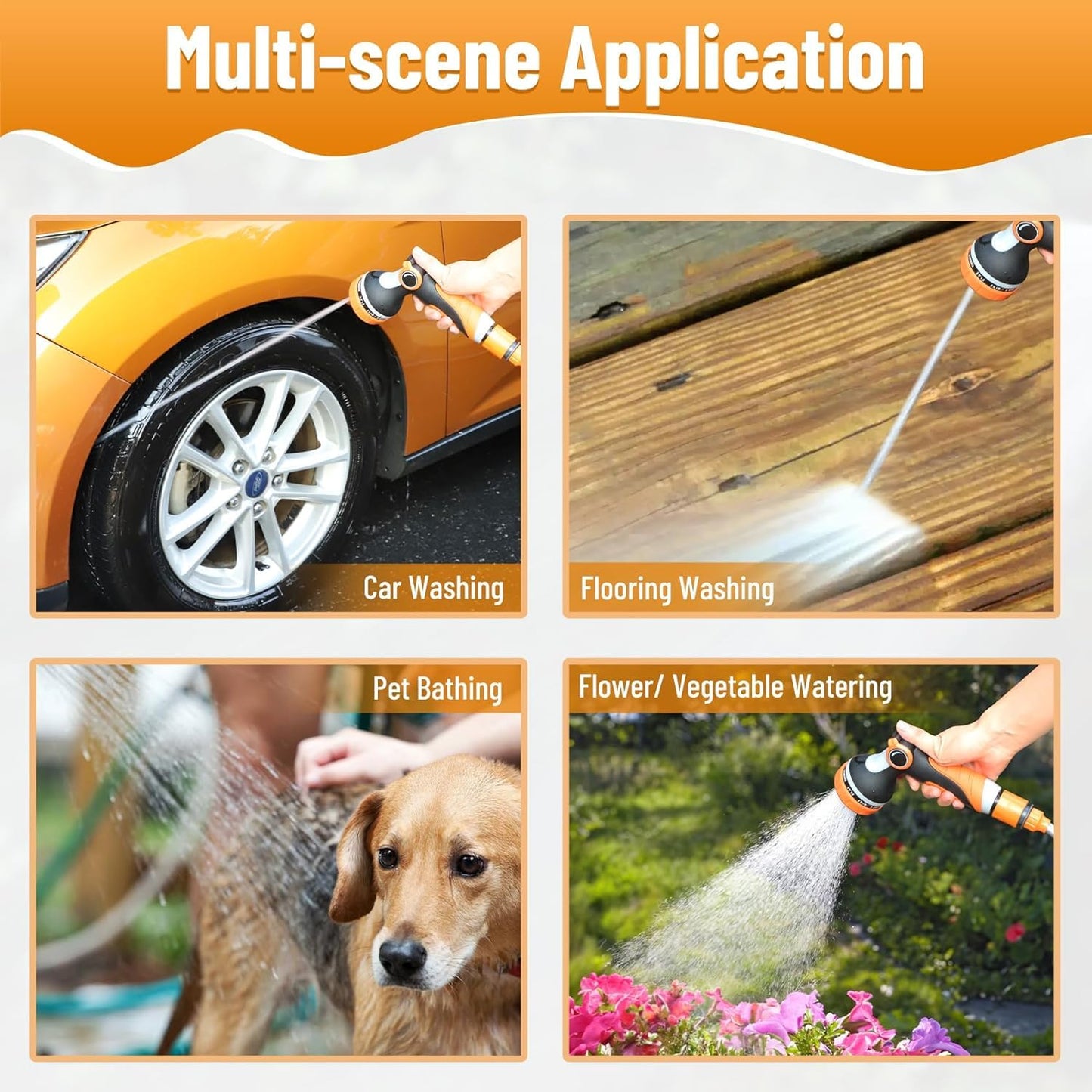 Bang4buck Portable Intelligent Electric Pressure Washer Pump 120W 80PSI 12V Portable Pressure Powerful Washing Kit for Home, Car, Garden, Projects