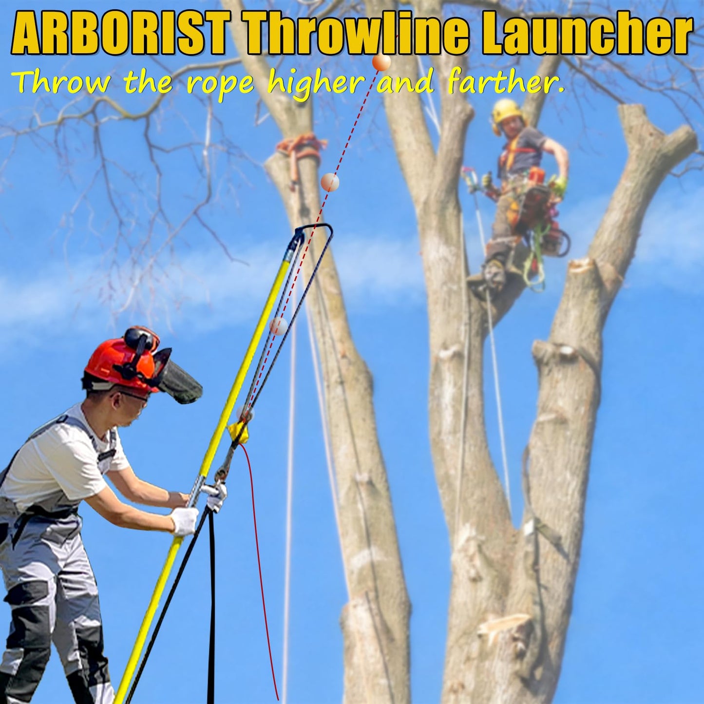 TGrasol Slingshot Arborist Throwline Rope Launcher, High-Accuracy & Effort-Saving Rope Slingshot for Tree Work & Line Placement (Upgrade with Trigger)