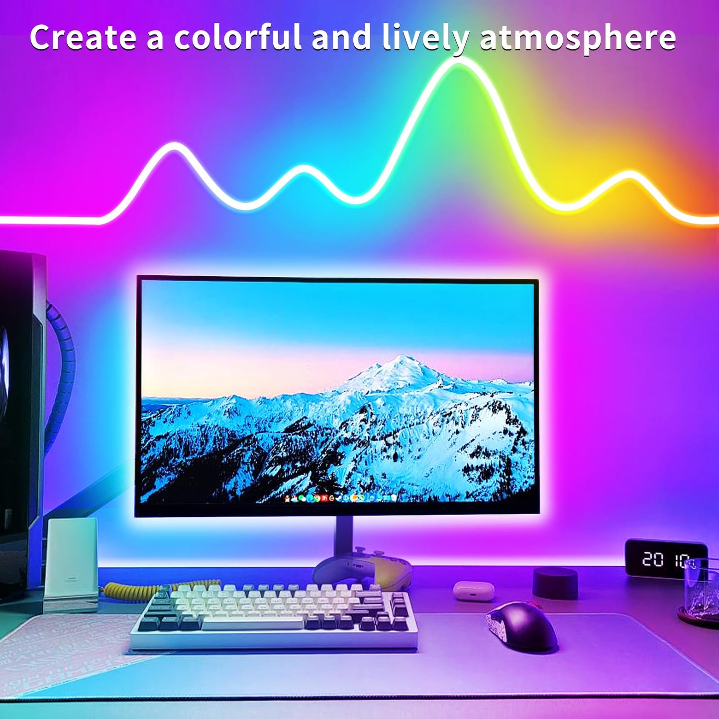 segrass 100FT RGB LED neon Rope Lights LED neon Lights with Remote/APP Control 24V IP65 Waterproof Flexible Neon LED Strip Lights for Bedroom Room Outdoors Decor（2 Rolls of 50ft）