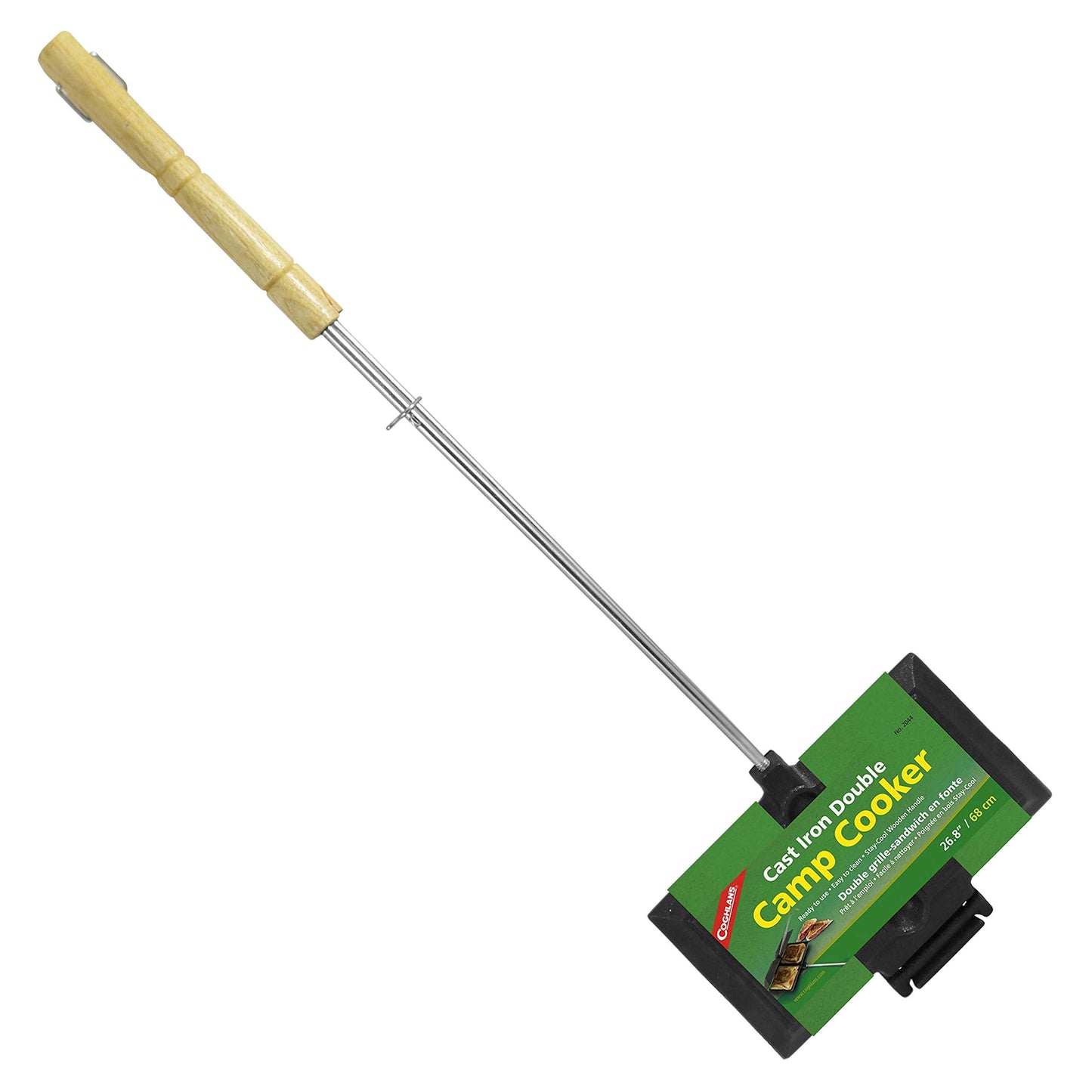 Coghlan's Cast Iron Double Camp Cooker - Pre-Seasoned Pie Iron Sandwich Maker with Removable Handles, Easy-to-Clean for Grilled Sandwiches, Toasted Pies, and Meats, For Campfire Cooking