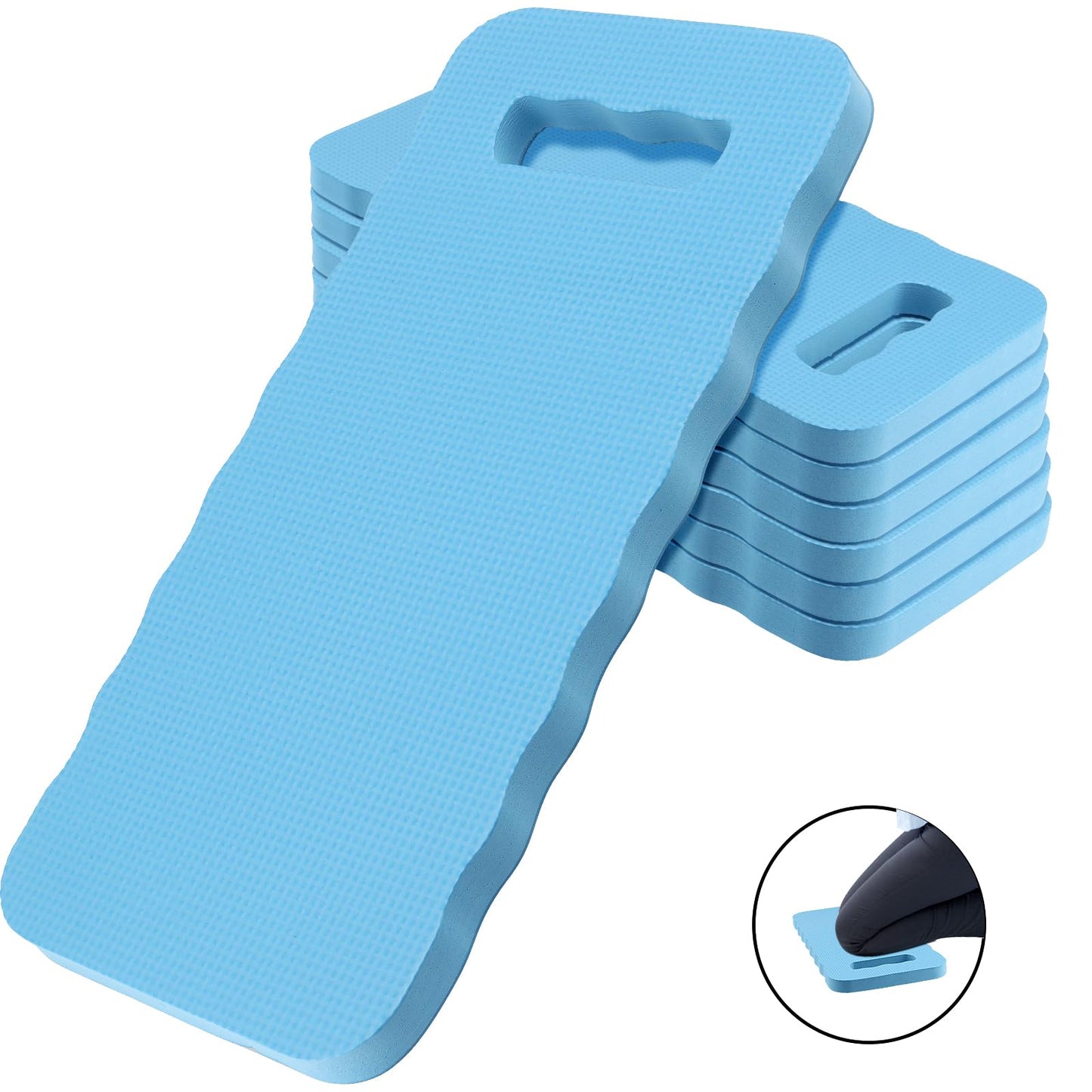 MAHIONG 6 Pack Garden Kneeling Pads, 20mm Thick Foam Knee Pad, Kneeler Mat for Long Gardening Hours, Yoga, Prayer and Exercise 16 x 7 x 0.8 Inch, Blue