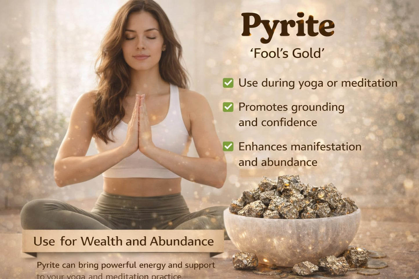 Healing Crystal Stones, 1.25-2.0" Large Reiki Healing Gemstones Natural Tumbled Polished Stones for Energy Witchcraft Therapy Meditation Pack 2 (Pyrite)