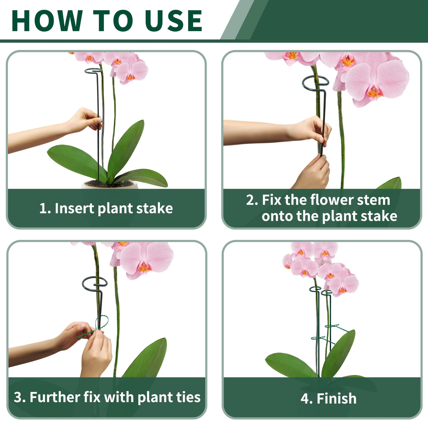 36” Tall Plant Stakes, 6 Pack Plant Support Stakes,6mm Heavy-Duty Metal Garden Stakes, Flower Stakes for Lilies, Dahlias, Gladiolus, Sunflowers, Tomato, Clematis