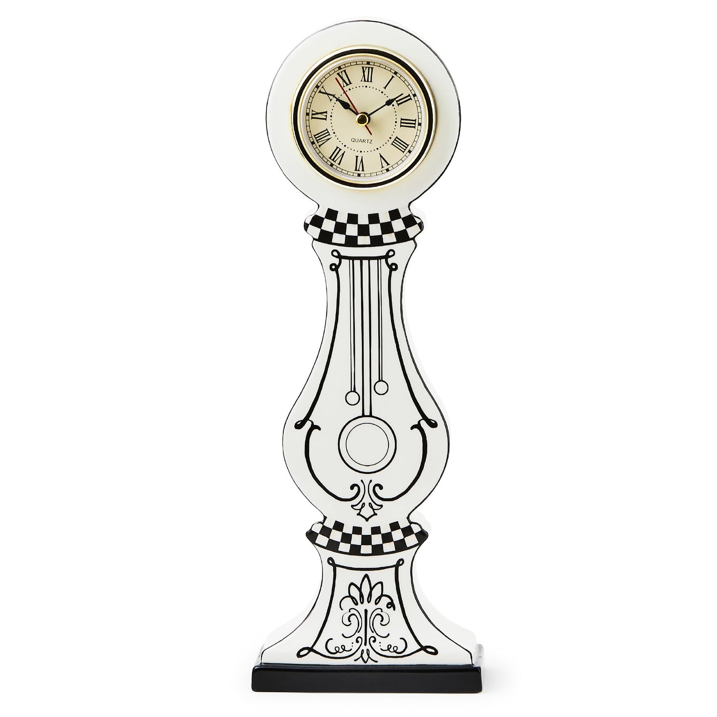 MACKENZIE-CHILDS Doodles Desk Clock, Decorative Tabletop Clock for Home or Office