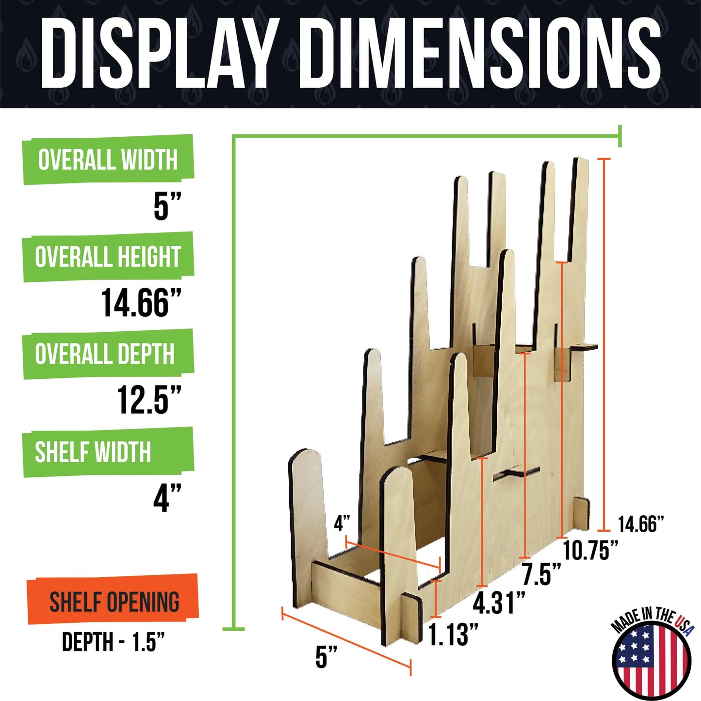 Wood Display Stand - Plates, Art Prints, Artwork, Pictures, Books, Stationery, Records, Magazines & More - Trade Shows, Farmers Markets & At Home Use - Sturdy & Stylish (Natural, Small)…
