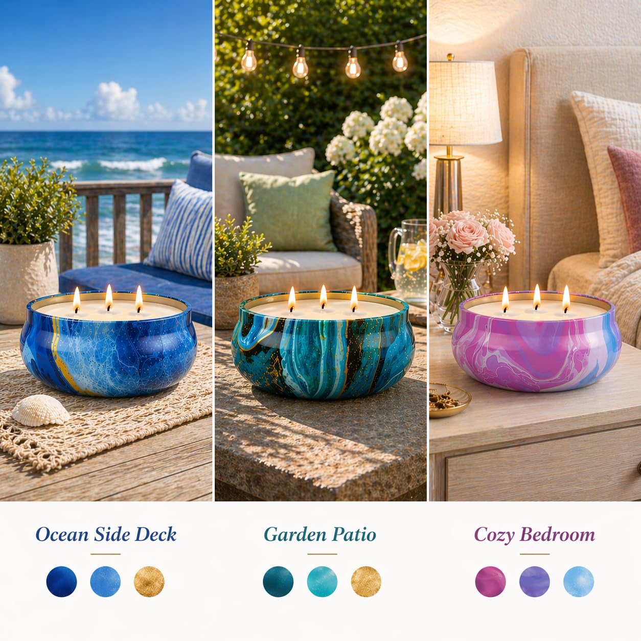 55oz Large Citronella Candles Outdoor,Soy Wax Tin Candles for Patio 3 Wick Up to 270 Hours Burning,Scented Jar Candle for Home,Lemongrass Candle Bulk for Outside Patio Garden Balcony Camping BBQ
