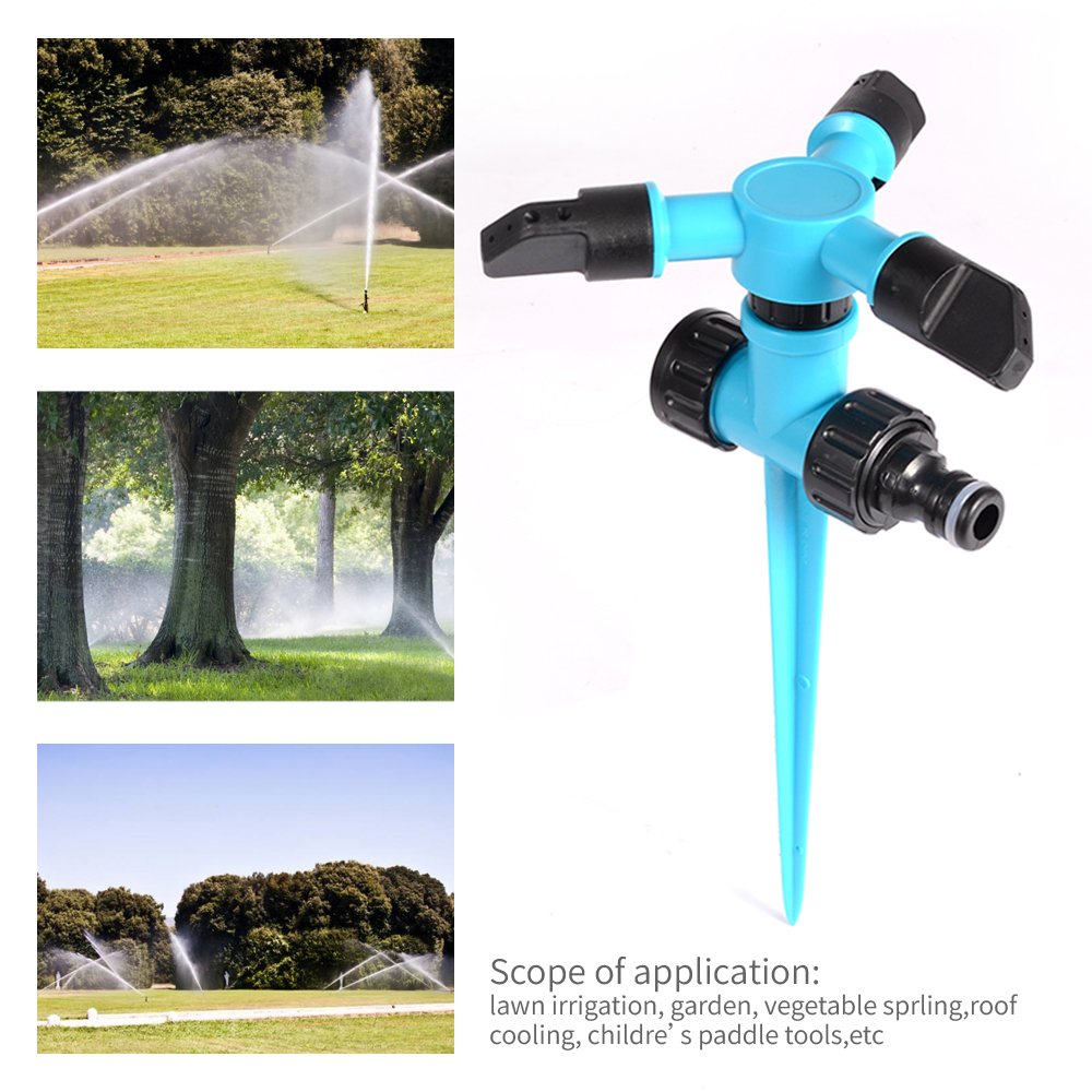 Kadaon Garden Sprinkler, 360 Degree Rotating Lawn Sprinkler Large Area Coverage - Adjustable, Weighted Gardening Watering System