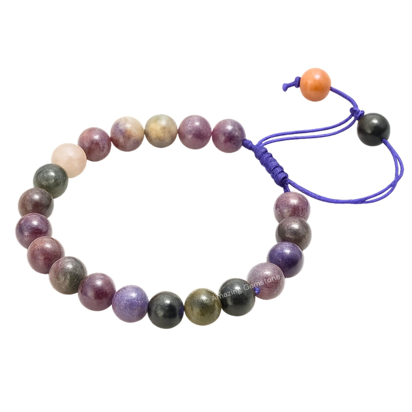 Amazing Gemstone Multi Tourmaline Bracelet for Women Men's Gifts - Protection Healing Crystal Bracelet - 8mm Gemstones Beaded Adjustable Bracelet Pulseras Para Hombres Mujer Stocking Stuffers