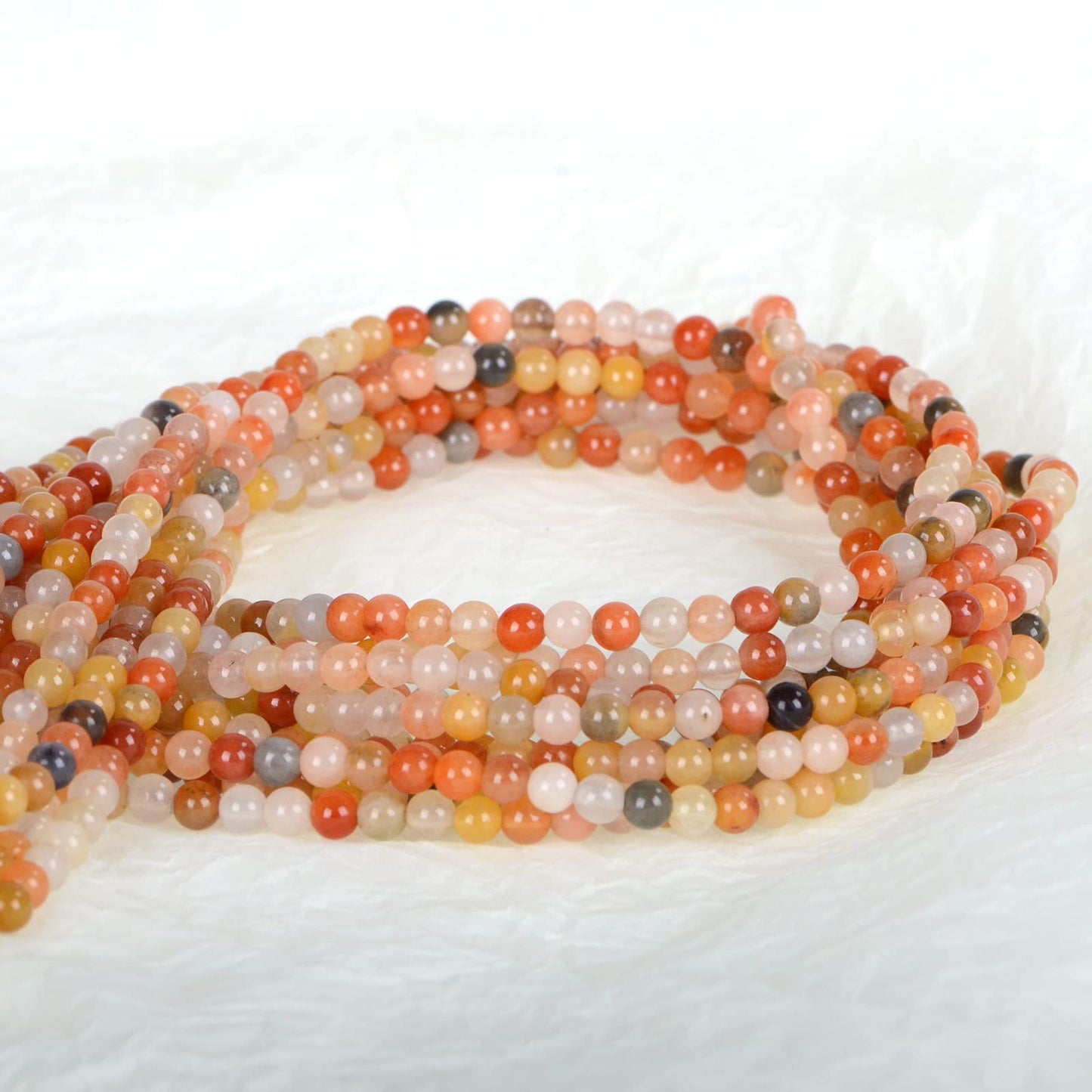 ICAI (Golden Jade) Natural Stone Beads Gemstone Round Loose Beads Crystal Energy Stone Healing Power for Jewelry Making DIY,1 Strand 35-37pcs(10mm)