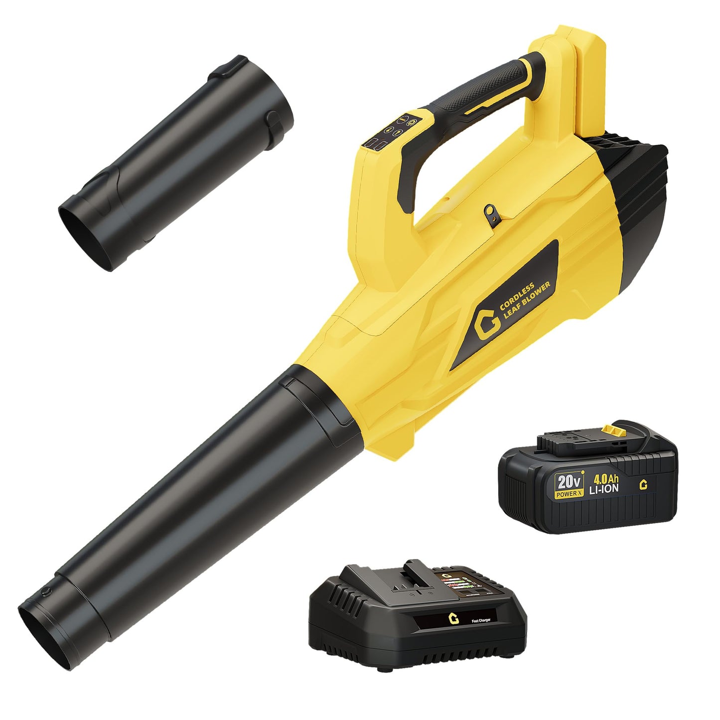 GarveeTech Electric Leaf Blower with Battery and Charger, Cordless Leaf Blower with 700CFM & 250MPH, 20V Handheld Battery Leaf Blowers for Lawn Care, Leaves Cleaning, Dust Blowing