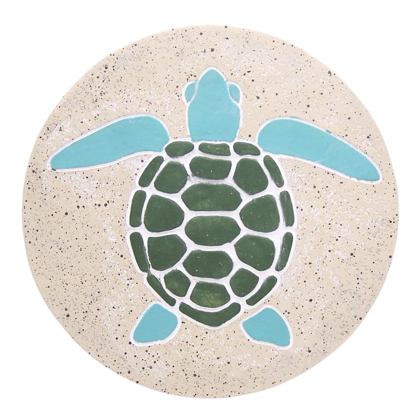 Swimming Turtle Stepping Stone, Decorative Garden Accent, Coastal Decor, 10 Inches