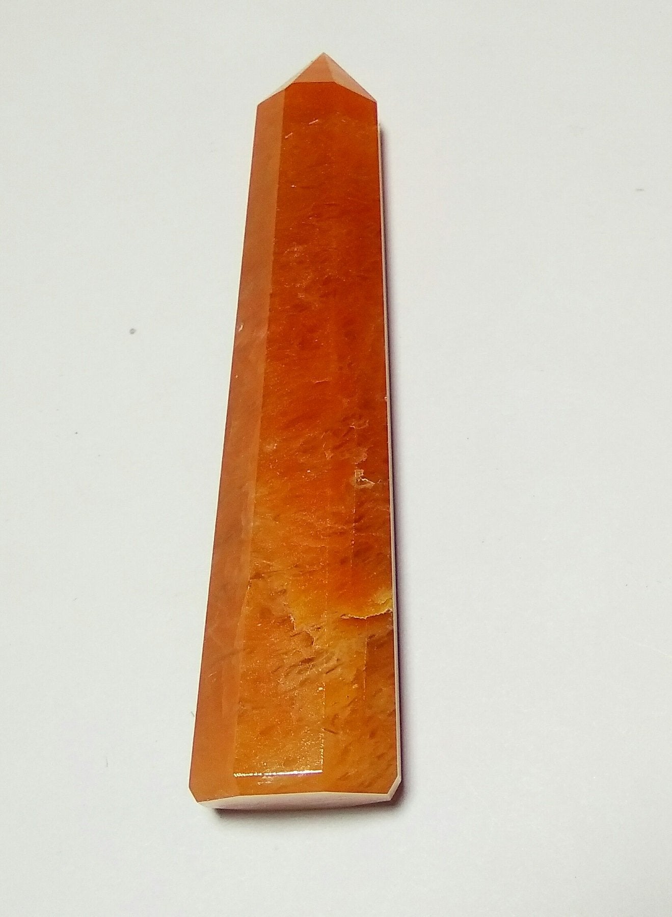 WholesaleGemShop 3 Inch Red Aventurine Gemstones Obelisk Tower Jumbo Facet Aura Rock Crystal Natural Polished Earth Wand Spirit